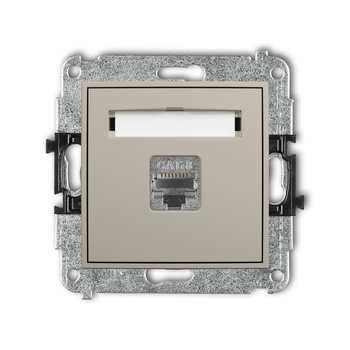 KARLIK MINI 60MGK-11 Mechanizm gniazda komputerowego pojedynczego 1xRJ45, kat. 8, ekranowany, 8-stykowy