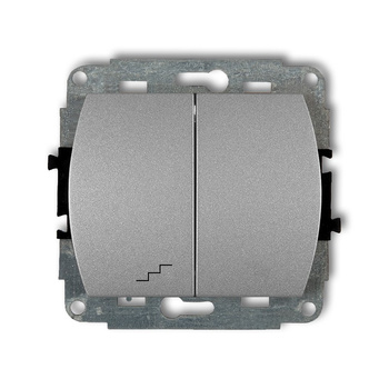 KARLIK TREND 7WP-10L.1 Łącznik jednobiegunowy  ze schodowym podświetlany  (wspólne zasilanie)