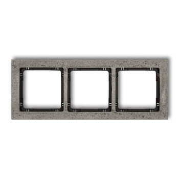 KARLIK DECO 28-12-DRB-3 Ramka uniwersalna potrójna - beton (ramka: ciemnoszary; spód: czarny)