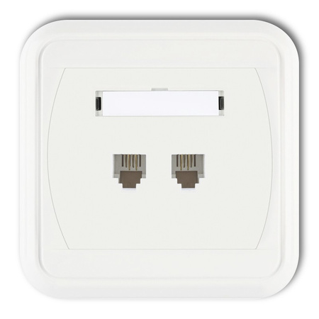 KARLIK LIZA GLT-2 Gniazdo telefoniczne podwójne 2xRJ11