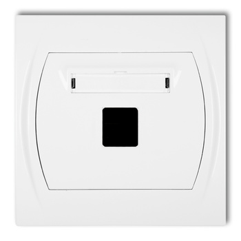KARLIK LOGO LGM-1P  Gniazdo multimedialne pojedyncze bez modułu (standard Keystone)