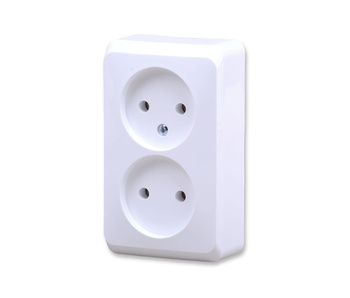 SCHNEIDER Prima, gniazdo podwójne 2P, biały WDE001040