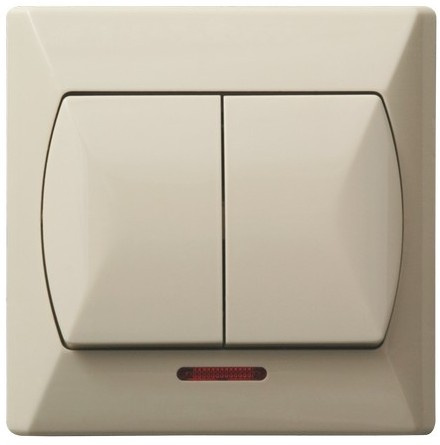 Ospel akcent łp-2as/01 Łącznik dwugrupowy świecznikowy z podświetleniem pomarańczowym