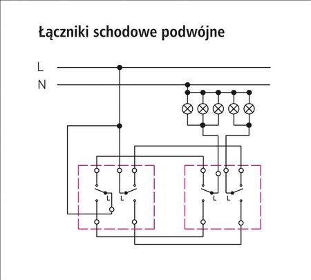 OSPEL SONATA ŁP-10R/m/00 ŁĄCZNIK SCHODOWY  PODWÓJNY