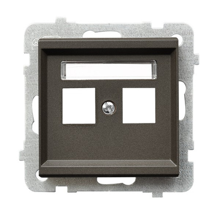 OSPEL SONATA GPK-2R/p/40 Obudowa gniazda podwójnego Keystone prosta