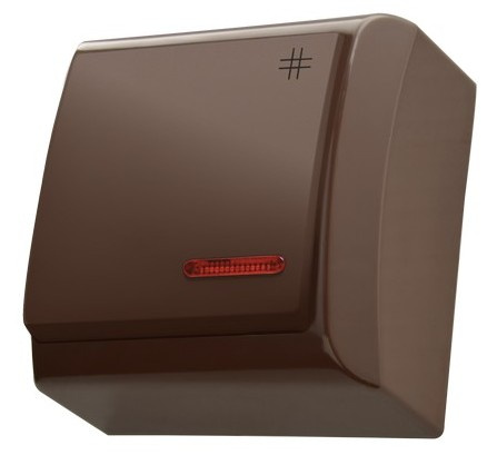 Ospel bis ŁN-4BS/24 Łącznik krzyżowy z podświetleniem brąz