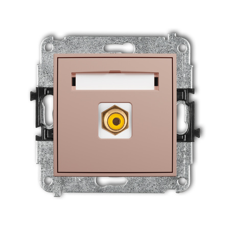 KARLIK ICON 62IGRCA-1 Mechanizm gniazda pojedynczego RCA (typu cinch - żółty, pozłacany)