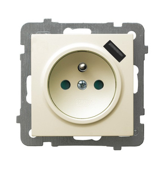 OSPEL AS GP-1GZPUSB/m/27 Gniazdo z/u z przesłonami, z ładowarką USB