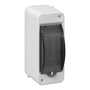 Obudowa modułowa natynkowa S-2, z szybką dymną, bez złączki, biała, IP40