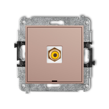 KARLIK ICON 62IGRCABO-1 Mechanizm gniazda pojedynczego RCA, bez pola opisowego (typu cinch - żółty, pozłacany)