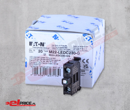 Eaton m22-ledc230-g oprawka led zielona 230v ac