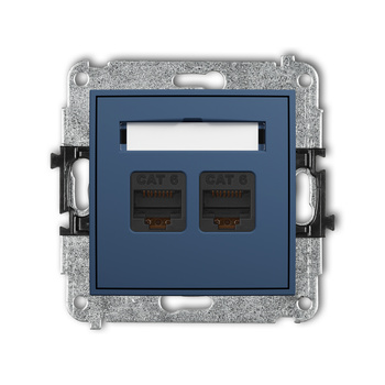 KARLIK ICON 64IGK-4 Mechanizm gniazda komputerowego podwójnego 2xRJ45, kat. 6, 8-stykowy