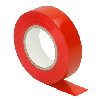 Taśma izolacyjna czerwona, uniepalniona, szerokość 19mm, grubość 0,13mm, długość 20m