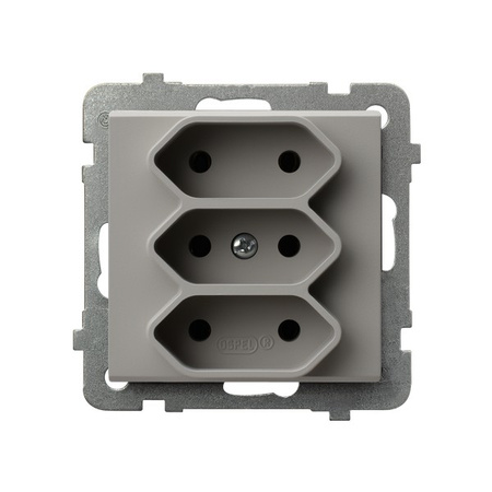 OSPEL SONATA GP-3R/m/82 Gniazdo potrójne EURO kaszmir