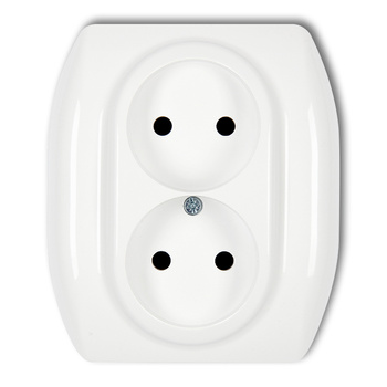 KARLIK TREND GP-2p  Gniazdo podwójne bez uziemienia 2x2P (przesłony torów prądowych)