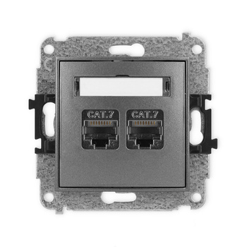 KARLIK MINI 11MGK-10  Gniazdo komputerowe podwójne 2xRJ45