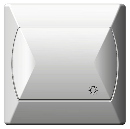 OSPEL AKCENT ŁP-5A/00 Łącznik zwierny "światło" biały