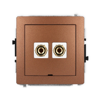 KARLIK DECO 9DGGBO-3  Gniazdo głośnikowe pojedyńcze