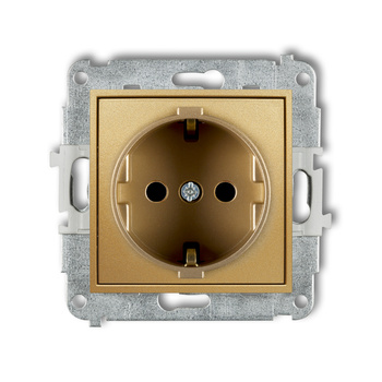KARLIK ICON 29IGP-1sp  Gniazdo pojedyńcze  z uziemieniem SCHUKO 2P+Z (przesłony torów prądowych)