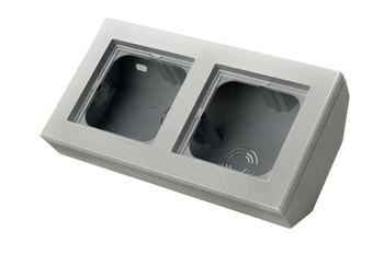 OSPEL SONATA PNP-2RN/38 Puszka narożna podwójna, wyposażona w ramkę