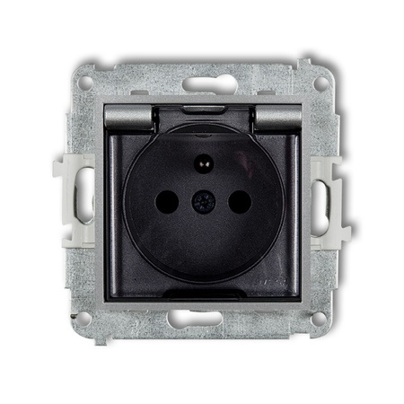 KARLIK ICON 7IGPB-1zdp  Gniazdo bryzgoszczelne z uziemieniem 2P+Z (klapka dymna