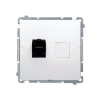 Kontakt-Simon Basic Gniazdo RJ45 kat. 6 poj. z przesł. BM61.01/11 Biały
