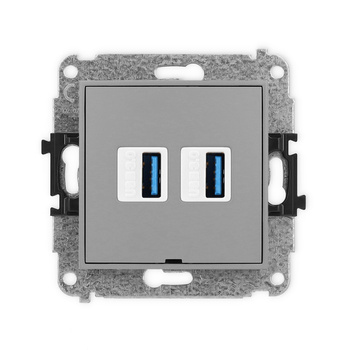 KARLIK ICON 27IGUSBBO-6  Gniazdo podwójne 2xUSB A-A 3.0