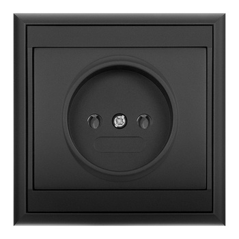 Gniazdo pojedyncze p/t 2P Luna, 16A, 250V, PT-15L, czarny