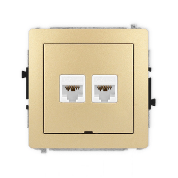 KARLIK DECO 29DGKBO-8  Gniazdo komputerowe podwójne 2xRJ45
