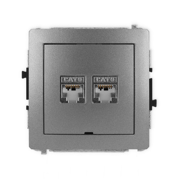 KARLIK DECO 11DGKBO-6  Gniazdo komputerowe podwójne 2xRJ45