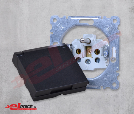 Hager lumina wl1123 gniazdo z uziemieniem pokrywa