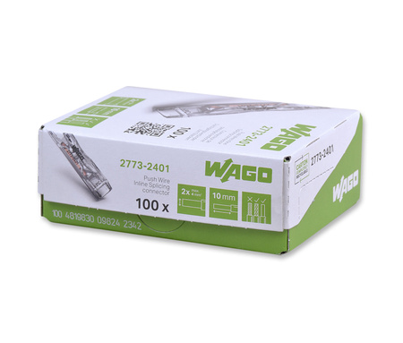 WAGO 2773-2401 Szybkozłączka 2x0,5-4mm Złączka 1 szt