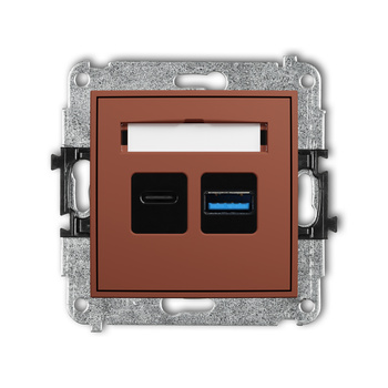 KARLIK MINI 63MCUSB-8 Mechanizm ładowarki USB podwójnej USB C + USB A, 20W max.