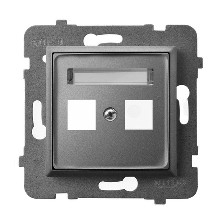 Ospel aria GPK-2U/p/70 Obudowa gniazda podwójnego typu Keystone prosta
