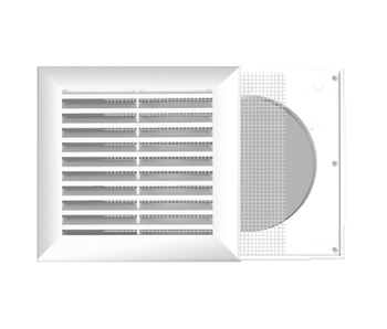 SL/125 kratka wentylacyjna kwadratowa fi 125 biała 003-005