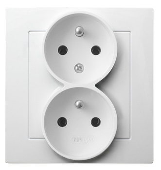 OSPEL AS GP-2GC/00 Gniazdo podwójne z/u, niezamienność faz, kompletne