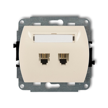 KARLIK TREND 1GT-2  Gniazdo telefoniczne podwójne  2xRJ11