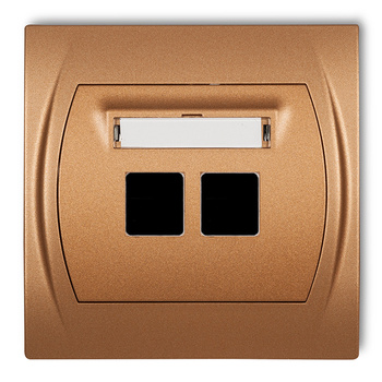 KARLIK LOGO 8LGM-2P  Gniazdo multimedialne podwójne bez modułu (standard Keystone)