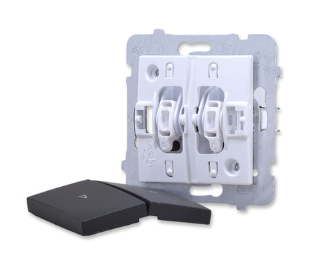 OSPEL AS ŁP-7G/m/33 Łącznik żaluzjowy czarny metalik