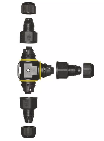 MUFA KONEKTOR KABLOWY ZŁĄCZE T TRÓJNIK IP68 3x 2,5