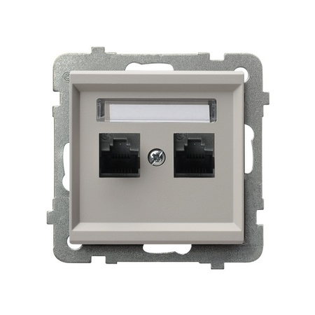 OSPEL SONATA GPK-2R/K6/m/82 Gniazdo komputerowe podwójne, kat. 6 MMC