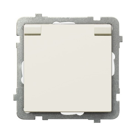 OSPEL SONATA GPH-1RZ/m/27/w Gniazdo bryzgoszczelne z uziemieniem IP-44