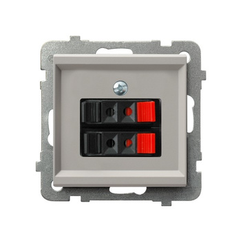 OSPEL SONATA GG-2R/m/82 Gniazdo głośnikowe podwójne kaszmir