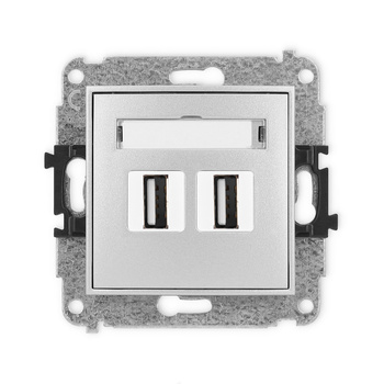 KARLIK ICON 7IGUSB-2  Gniazdo podwójne 2xUSB A-A 2.0