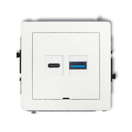 KARLIK DECO 25DCUSBBO-8  Ładowarka USB podwójna  USB C + USB A