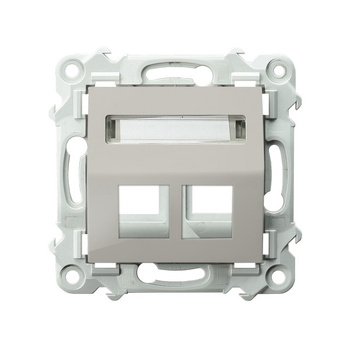 OSPEL SZAFIR GPK-2ZS/p/83 Obudowa gniazda podwójnego Keystone skośna