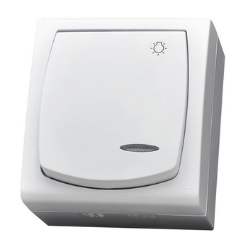 OSPEL MADERA ŁNH-5NS/00 Łącznik zwierny "światło" z podświetleniem