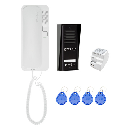 Zestaw domofonowy jednorodzinny COSMO czarny