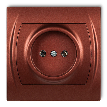 KARLIK LOGO 9LGP-1 Gniazdo pojedyncze bez uziemienia 2P (bez przesłon torów prądowych)