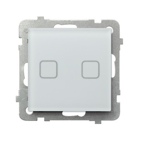 OSPEL SONATA TOUCH ŁPD-26RS/m/78 Łącznik dotykowy podwójny schodowy/podwójny krzyżowy z podświetleniem